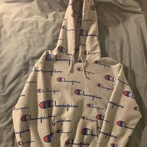 grey men’s large champion hoodie